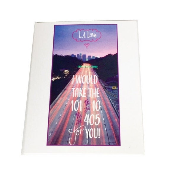 La Greeting Card La Love I Love La Cards Los Angeles Cards Etsy
