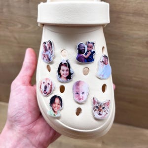 Custom Photo Shoe Charms - Personalized Pictures Buttons for Shoes personalized gift