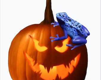 Halloween Png- Poison Dart Frog Halloween Sublimation Designs - Halloween Instant Digital Download