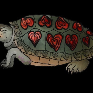 Valentine&#39;s Day Turtle Png- Colorful Turtle Valentine Sublimation Designs - Valentine&#39;s Day Instant Digital Download
