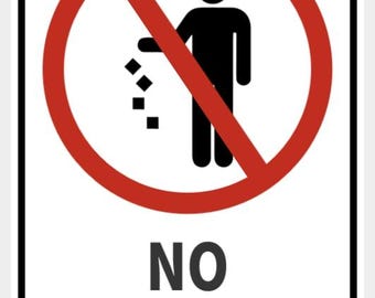 Please Do Not Litter Yard Sign 24