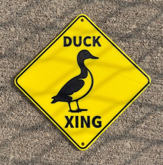 Duck Road Sign
