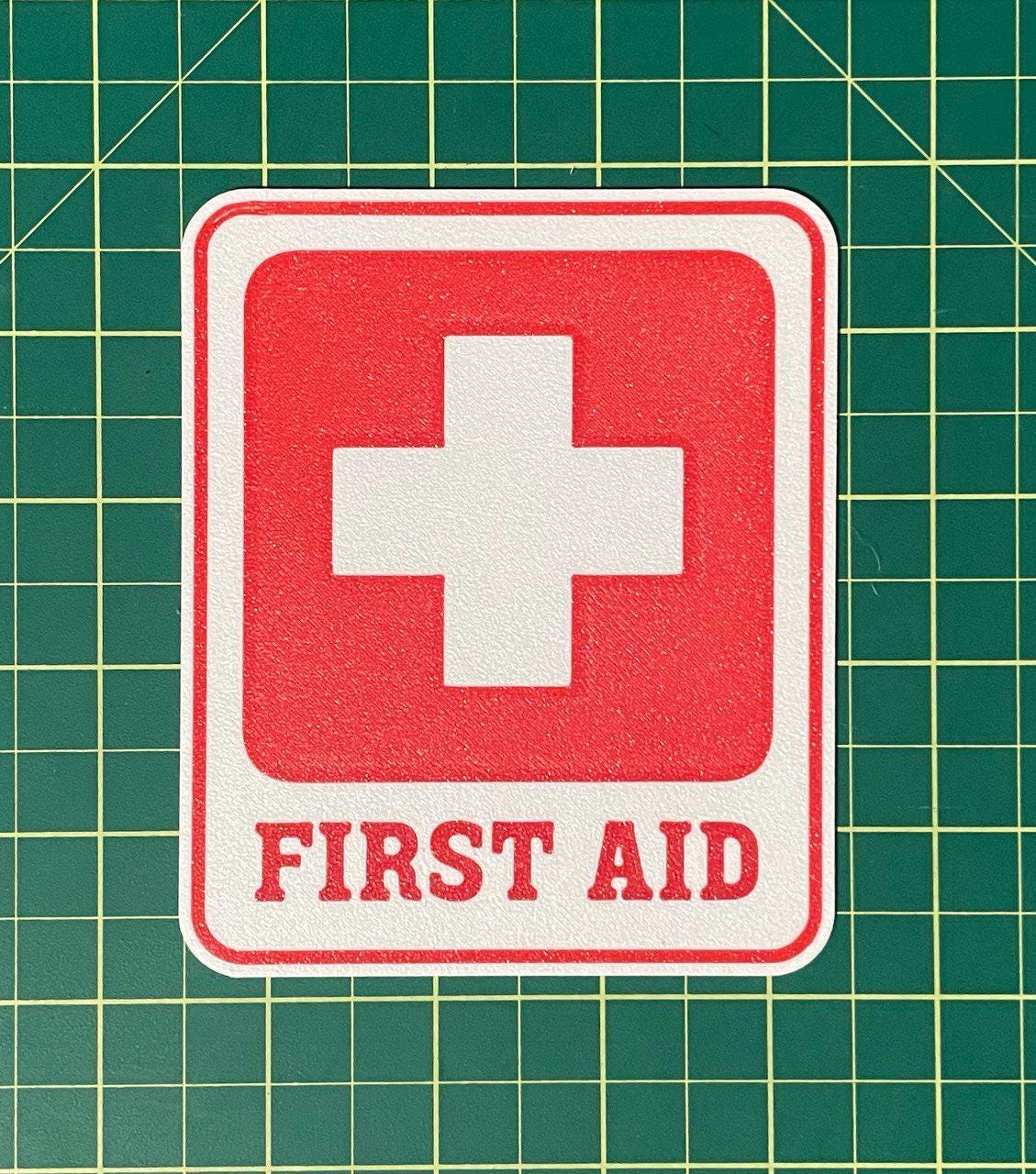 First Aid Sign in Vibrant Red With White Lettering Highly Visible ...