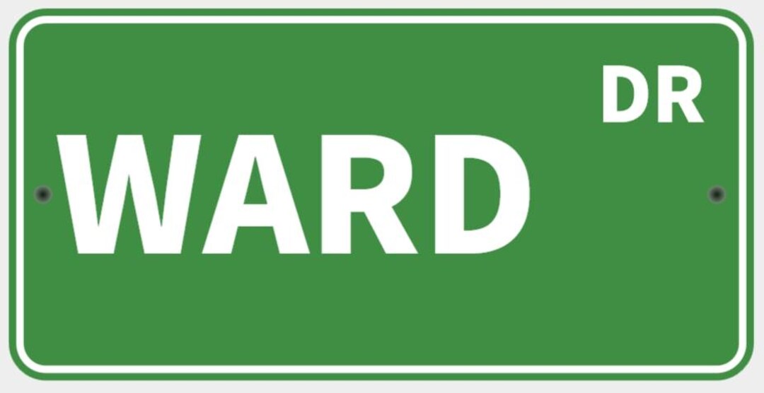 Ward Drive Street Sign Personalized Custom Plaque Vibrant Green With ...