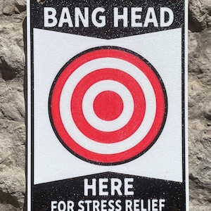 Bang Head Here Sign - Etsy