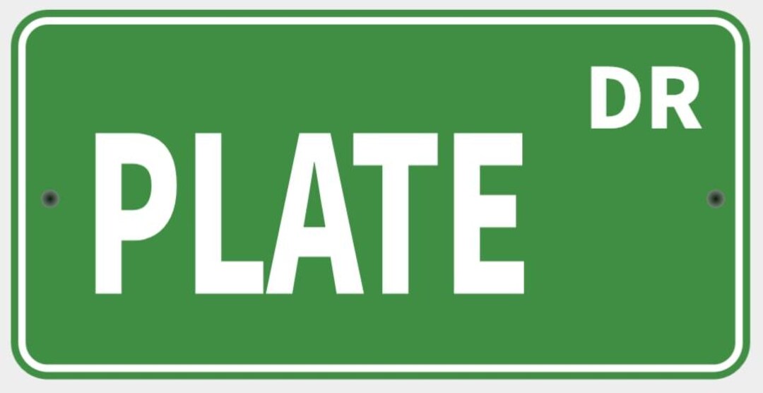 Drive Place Sign Plate Drive Street Wall Decor Street Sign in Vibrant Green With White ...