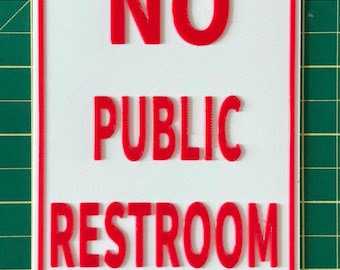 Keine öffentliche Toilette Wetterfest Kein Rostschild In lebhaftem Weiß Mit Roter Beschriftung Gut sichtbarer Innen- und Außenbereich