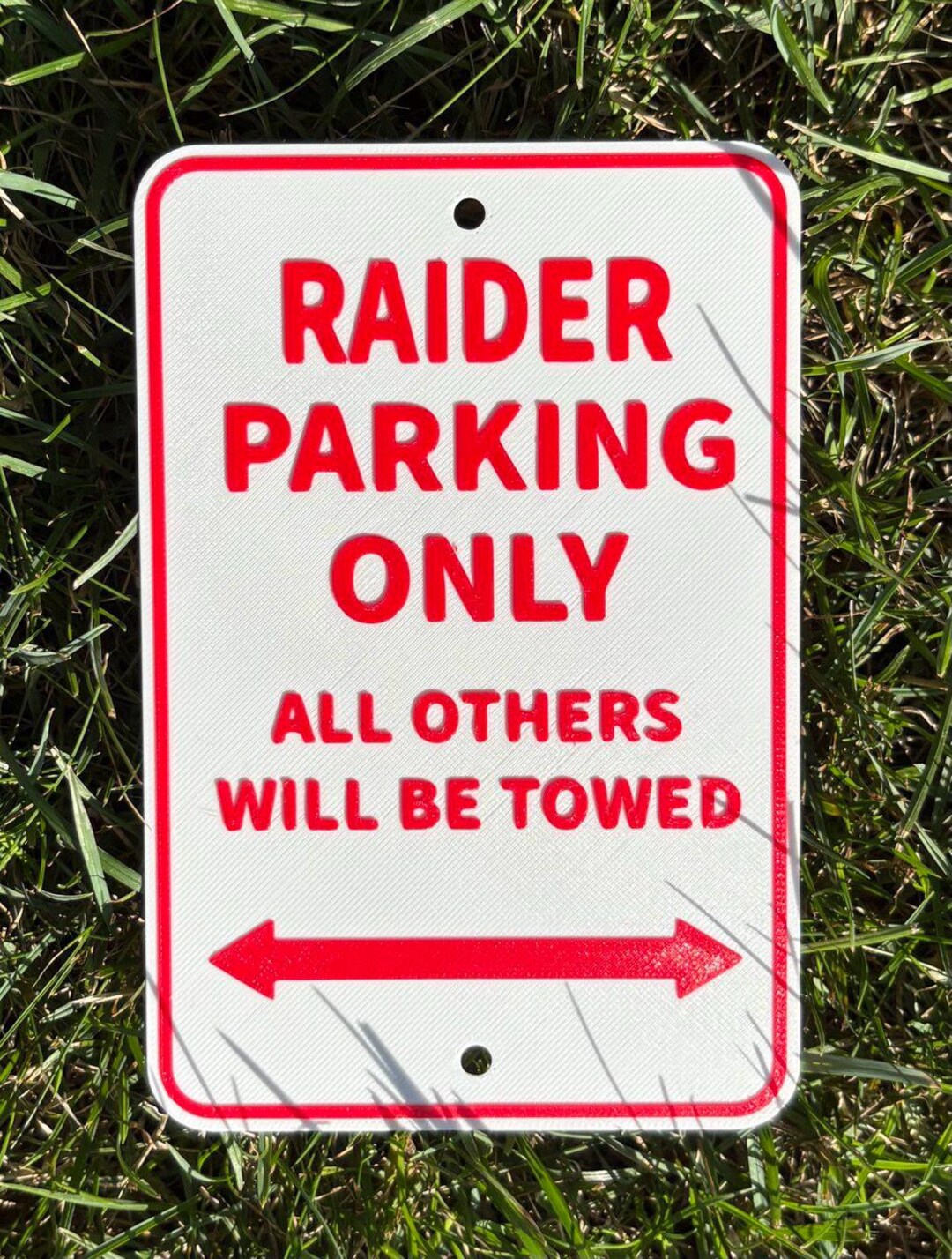 Raider Parking Only All Others Will Be Towed Novelty Sign in Vibrant ...