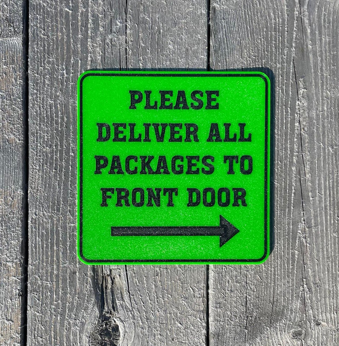 Please Deliver Packages Front Door Sign Business Delivery Direction ...