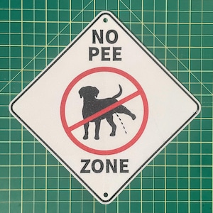 No Pee Zone Exterior Rust Free No Dog Peeing Sign In Vibrant White With no-pee-zone-exterior-rust-free-no-dog-peeing-sign-in-vibrant-white-with