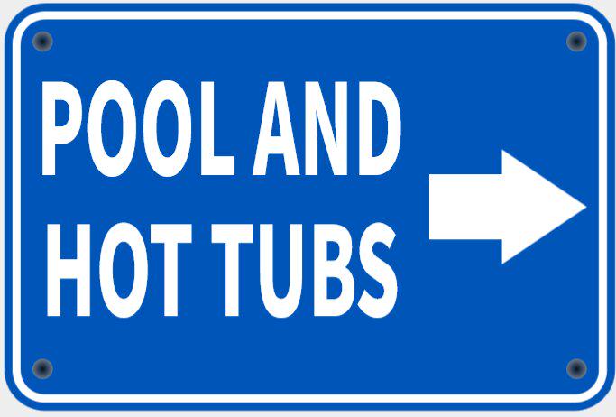 Directional Swimming Pool Sign Swimming Vibrant Blue With White ...