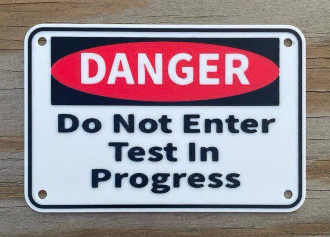 Do Not Enter Test in Progress Caution Silence Sign in Vibrant White ...