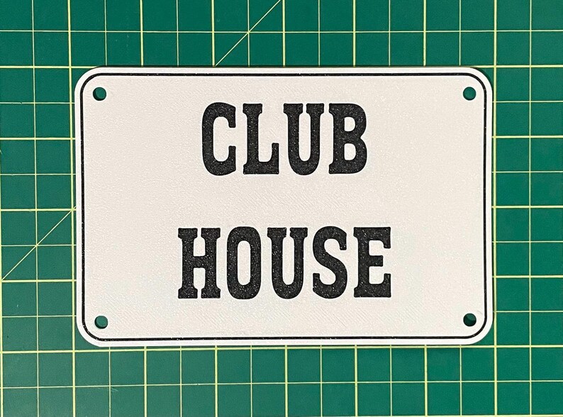 Club House Sign Golf Sports Decor Garage Mancave Bar White With Black ...