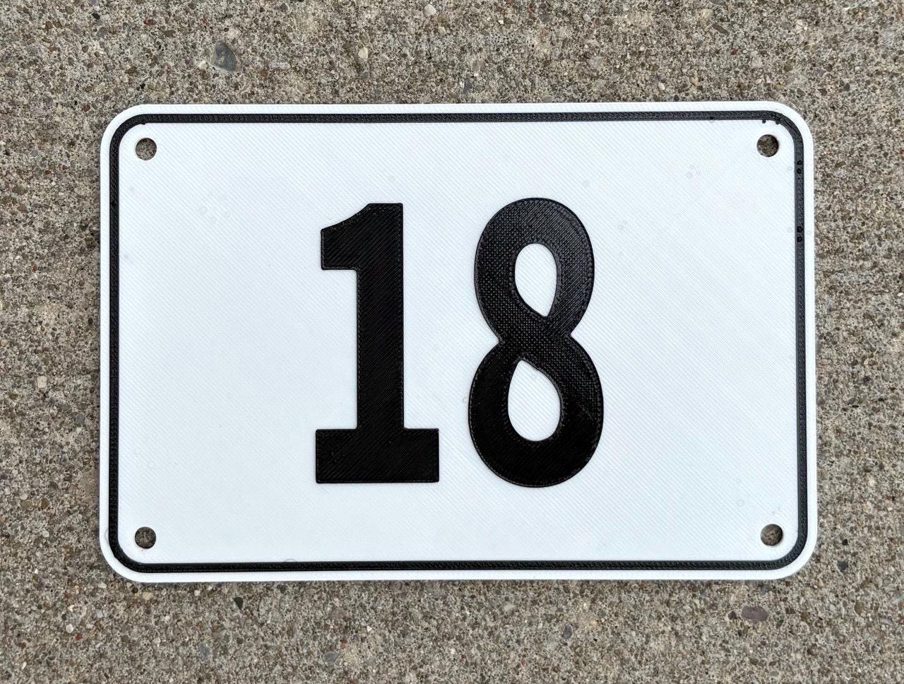 Numbered Sign Eighteen (18) Docks Ladders Organization Sign Customer ...