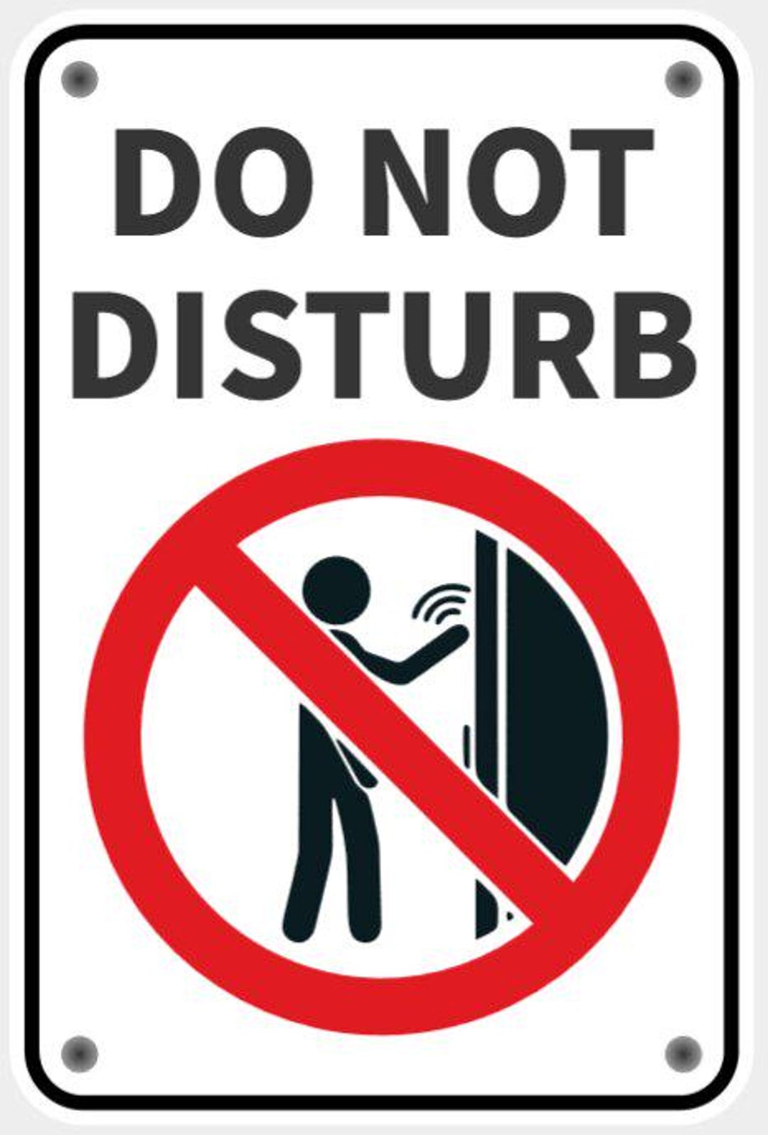 Unique Do Not Sign Do Not Disturb Sign Vibrant White With Red Lettering Indoor Outdoor ...