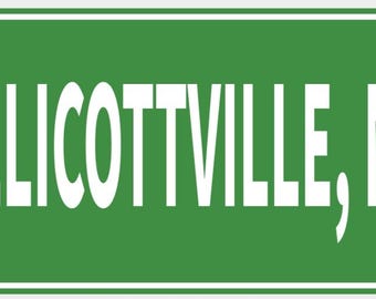 Ellicottville New York Wall Decor City Limit Sign Decor Vibrant Green With White Lettering Highly Visible Indoor Outdoor