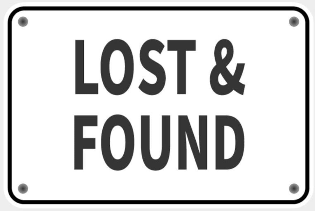 Lost and Found Sign in Vibrant White With Black Lettering Highly ...