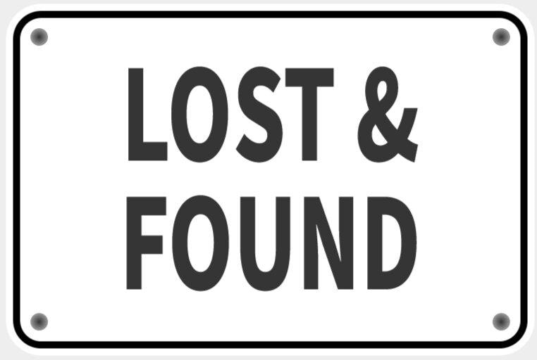 Found Sign Sticker Lost and Found Sign in Vibrant White With Black Lettering Highly ...