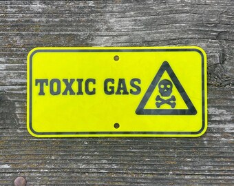 Toxic Gas Schild In Lebhaften Gelb Mit Schwarzer Beschriftung Gut Sichtbar Indoor Outdoor Mini Schilder Anpassbar