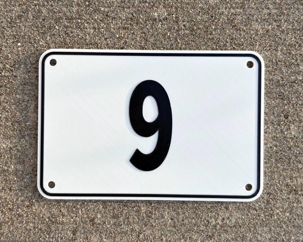 Numbered Sign Nine (9) Docks Ladders Organization Sign Customer Service ...