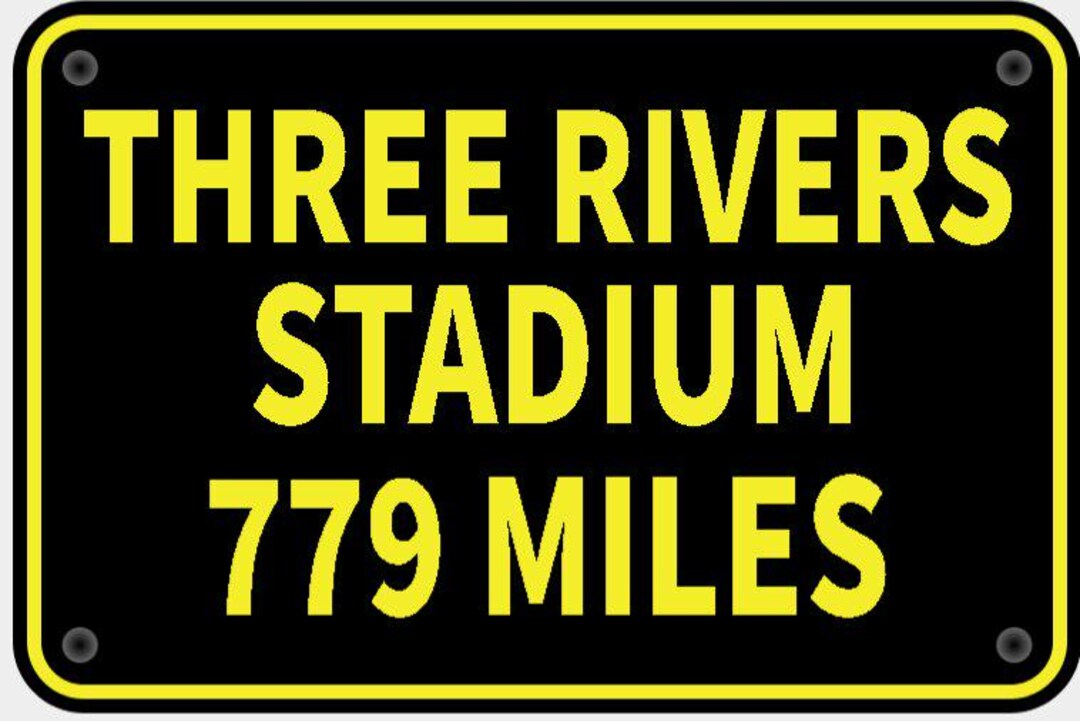 Reivers Signs Pittsburgh Steelers 3 Rivers Stadium Sign With Holes Miles Vibrant ...