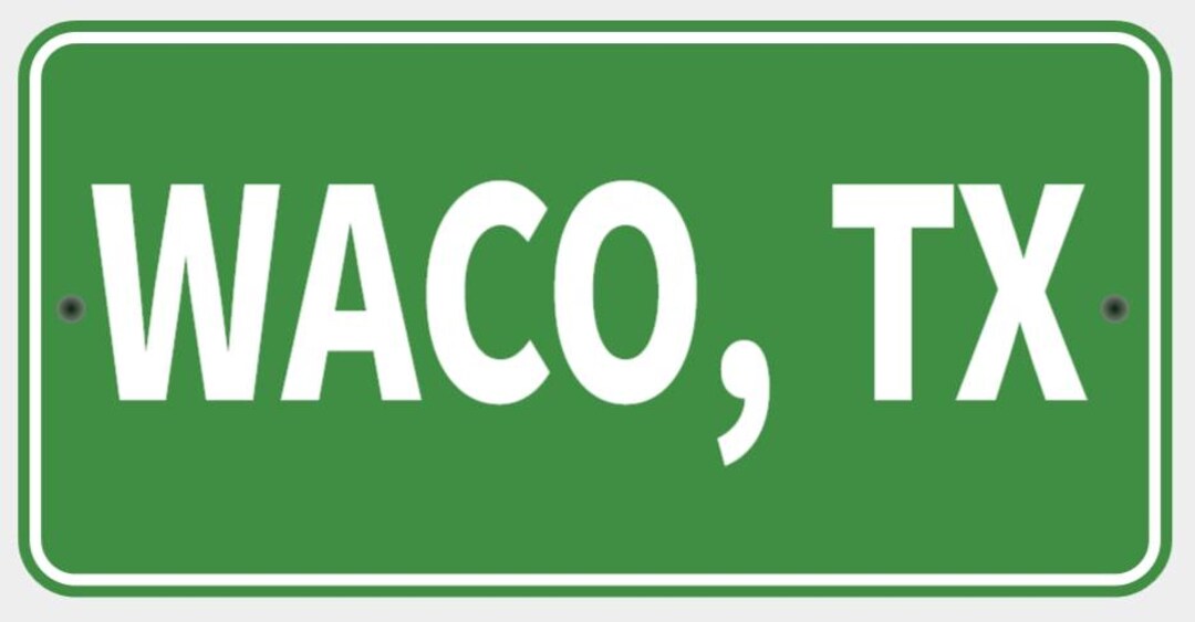 Waco Advertisement. Sign Example Waco Texas Wall Decor City Limit Sign Vibrant Green With White ...