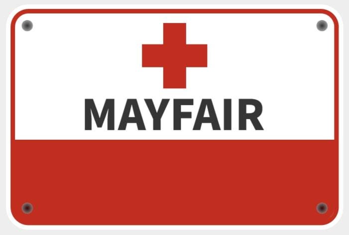 Mayfair Ambulance Sign for the Old Firefighter Show Vibrant White With ...