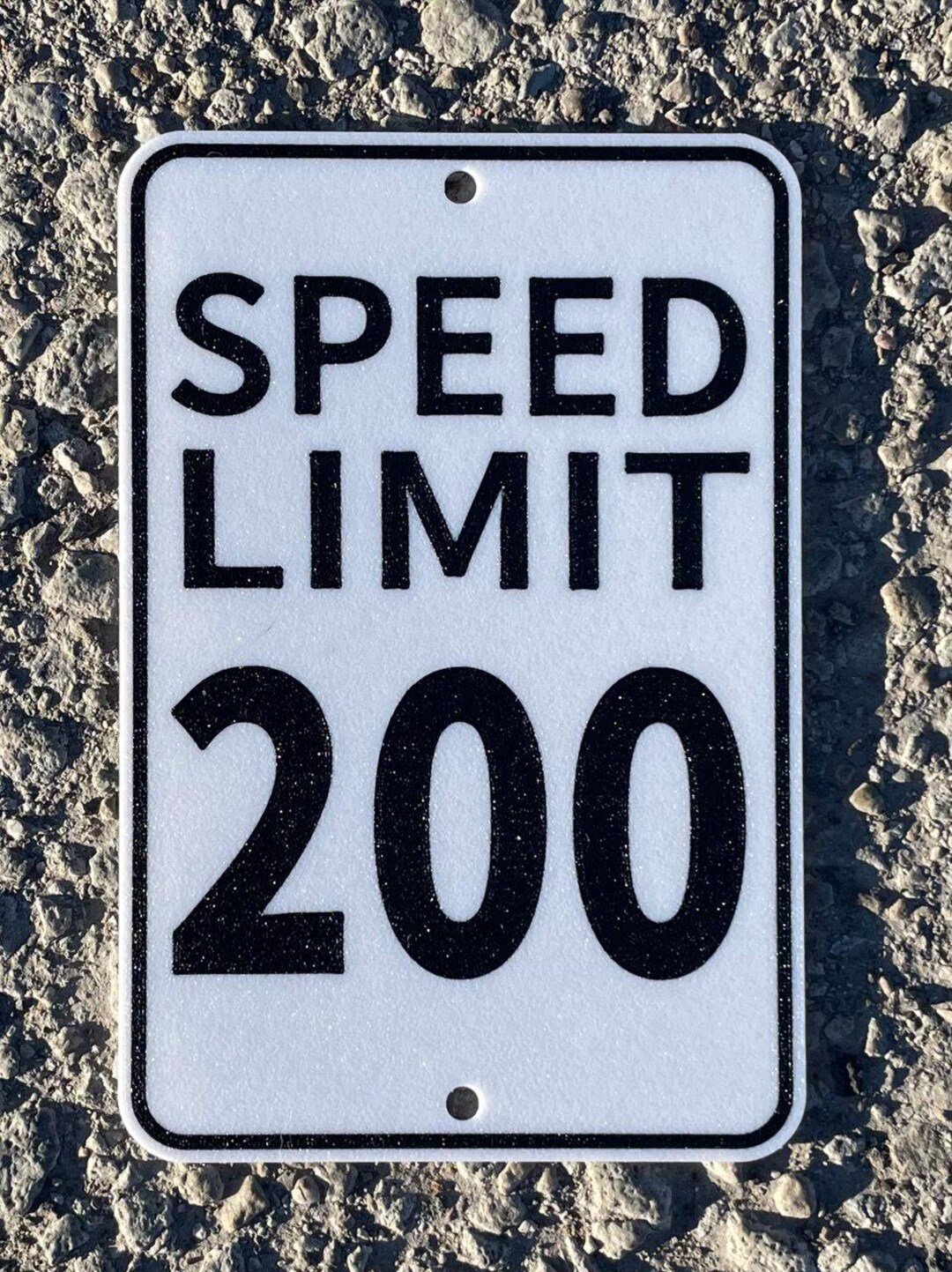 Speed Limit 200 Sign Fast Racing Track Vibrant White With Black ...