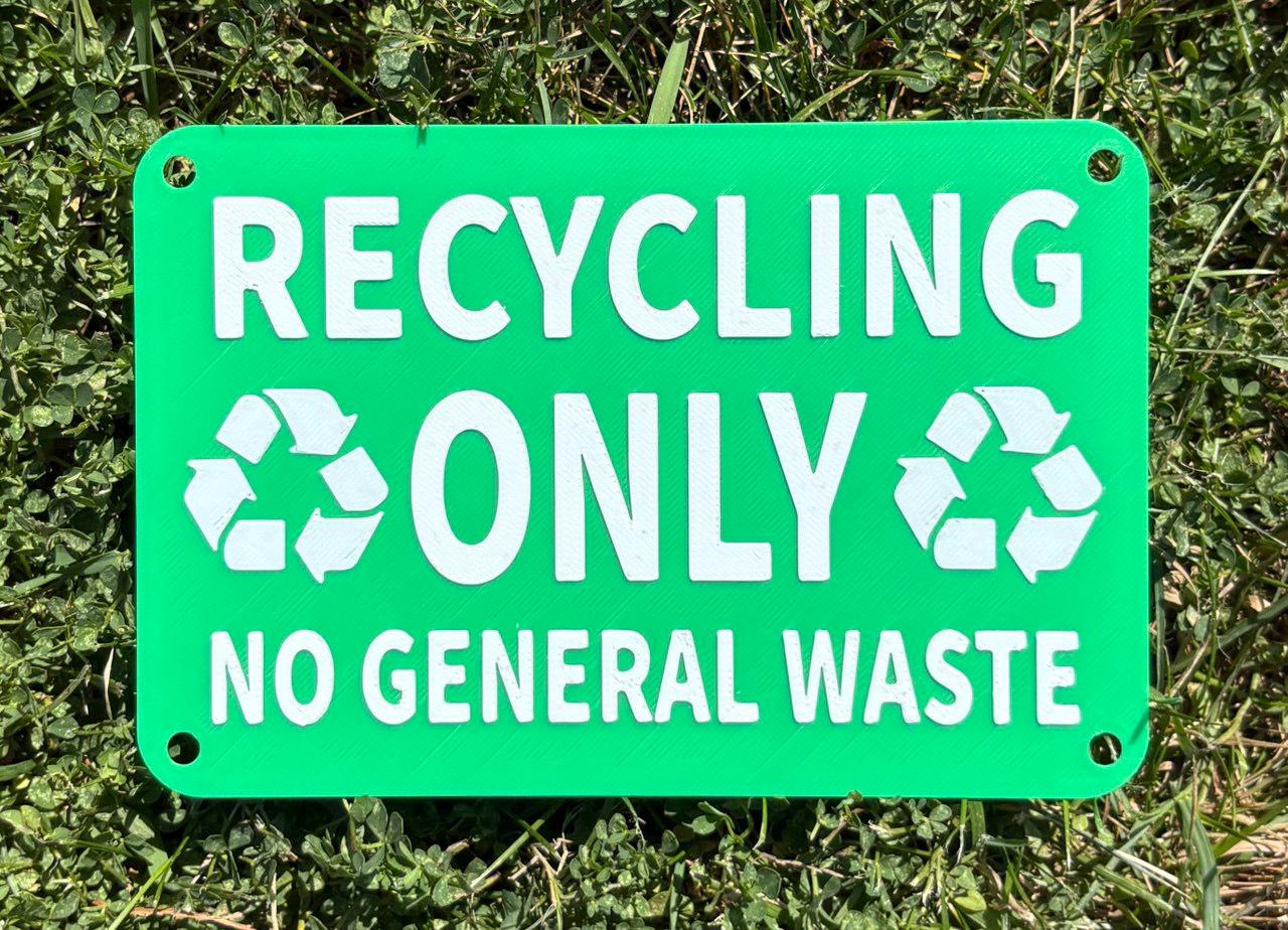 General Waste Only Sign