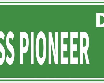 USS Pioneer MCM 9 Ship Drive Navy Sailor Street Sign Decor Vibrant Green With White Lettering Highly Visible Indoor Outdoor