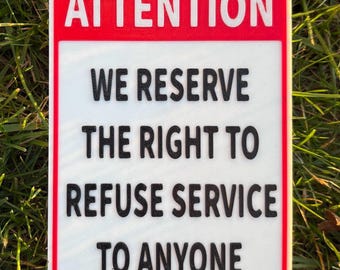 Achtung, wir behalten uns das Recht vor, den Service für alle Personen zu verweigern