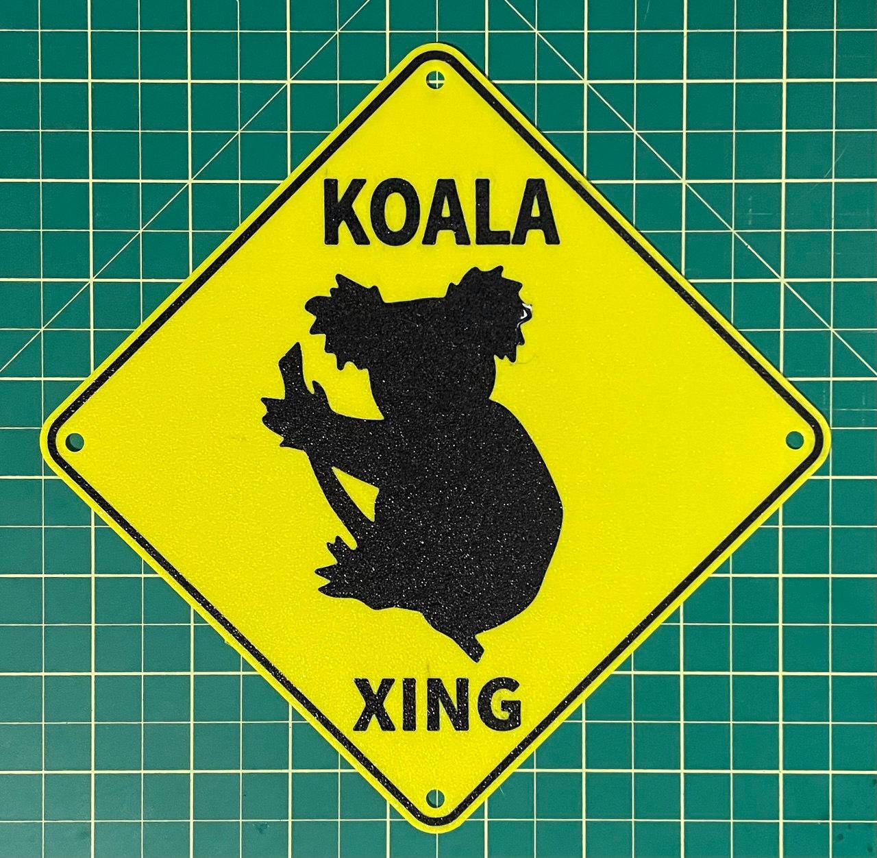 Koala Bear Xing Diamond Crossing Symbol Animal Road Street Sign in