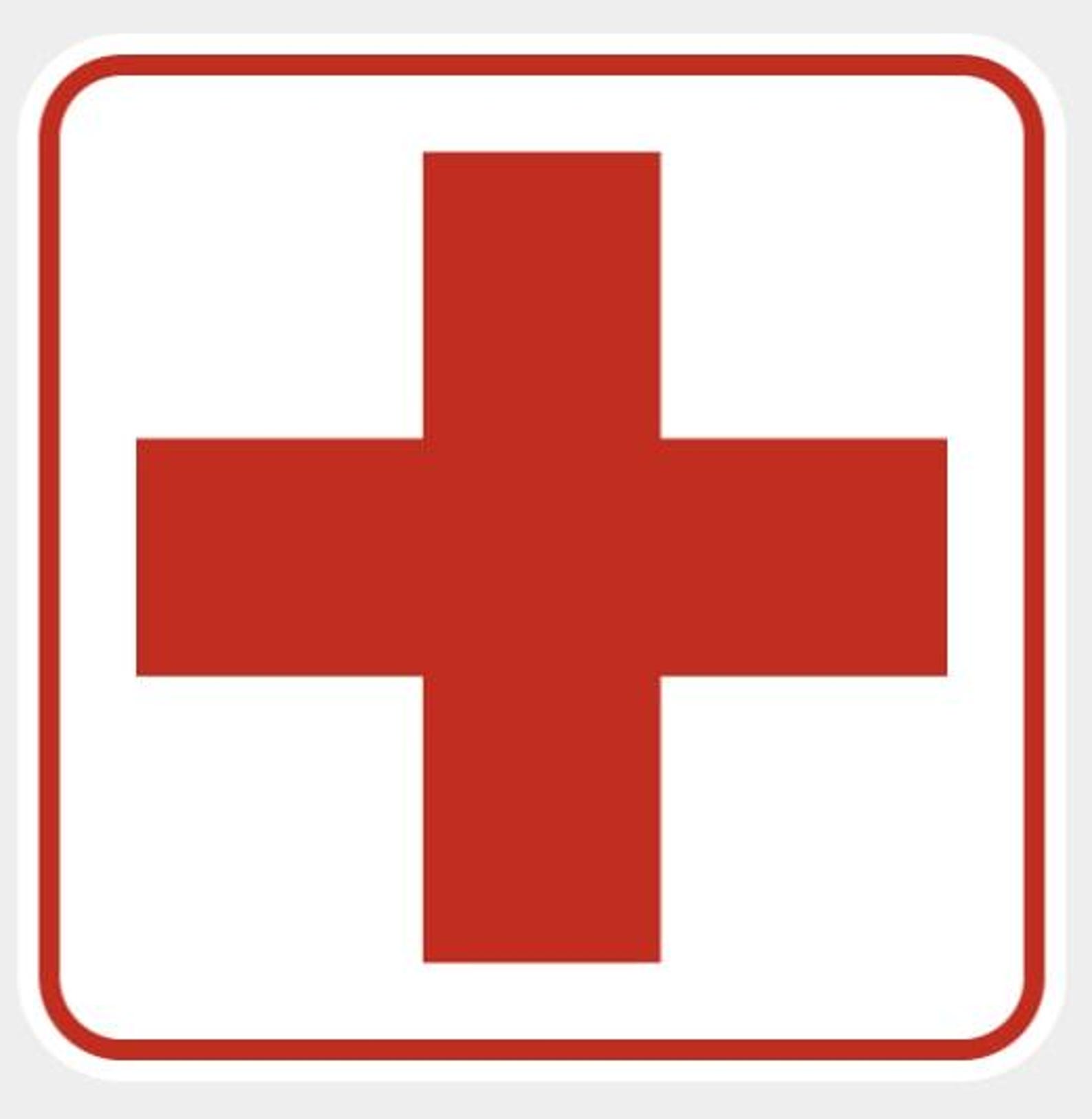 First Aid Sign Symbol Only in Vibrant White and Red Highly Visible ...
