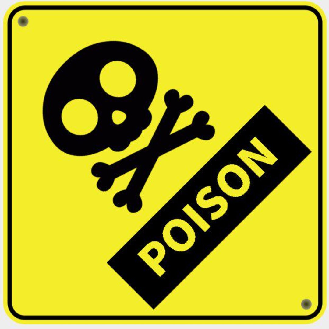Poison Yellow Sign Poison Hazmat Yellow Safety Diamond Sign in Vibrant Yellow With Black ...