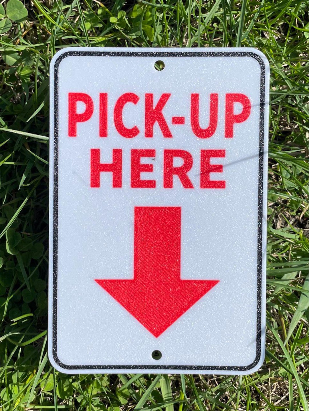 Pick Up Sign Writing Pick-up Here Sign Business Store Food Truck White With Red Lettering ...