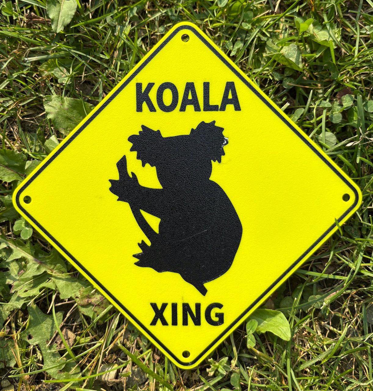 Koala Bear Xing Diamond Crossing Symbol Animal Road Street Sign in