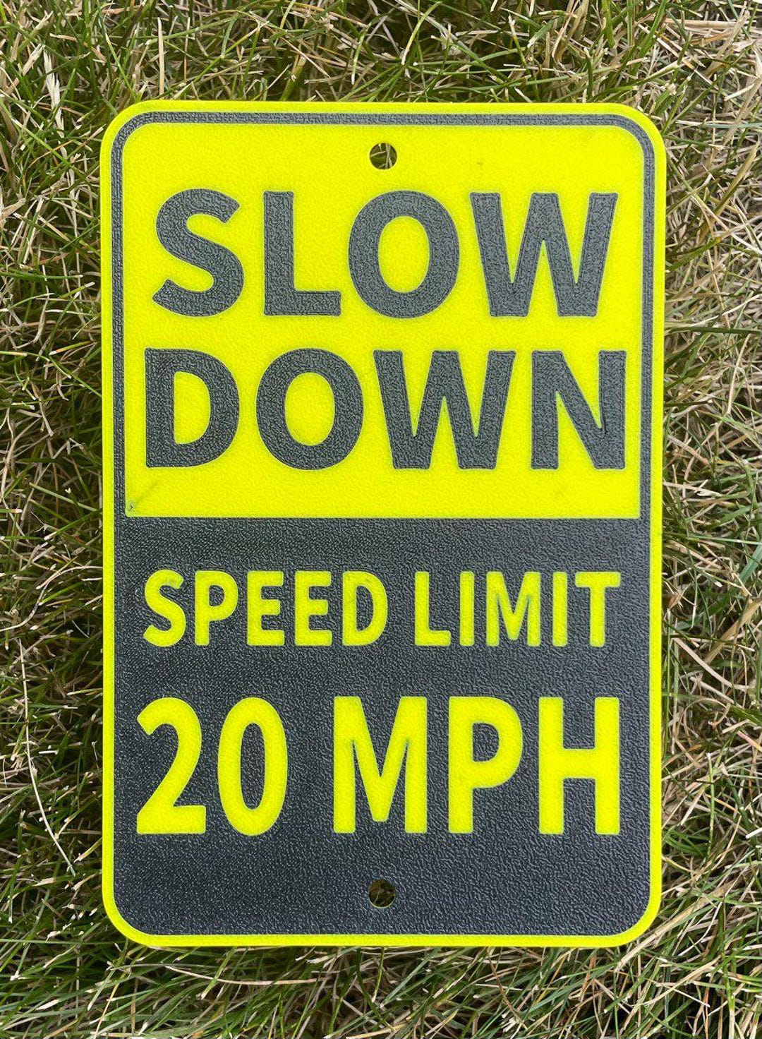 Slow Down 20 MPH Speed Limit Sign Road Safety Street Sign in