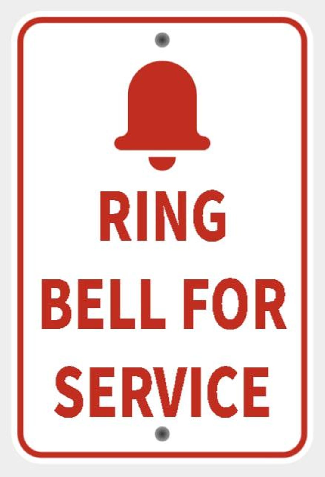 Ring Bell for Service Hotel Lounge Restaurants Alert Sign in Vibrant ...