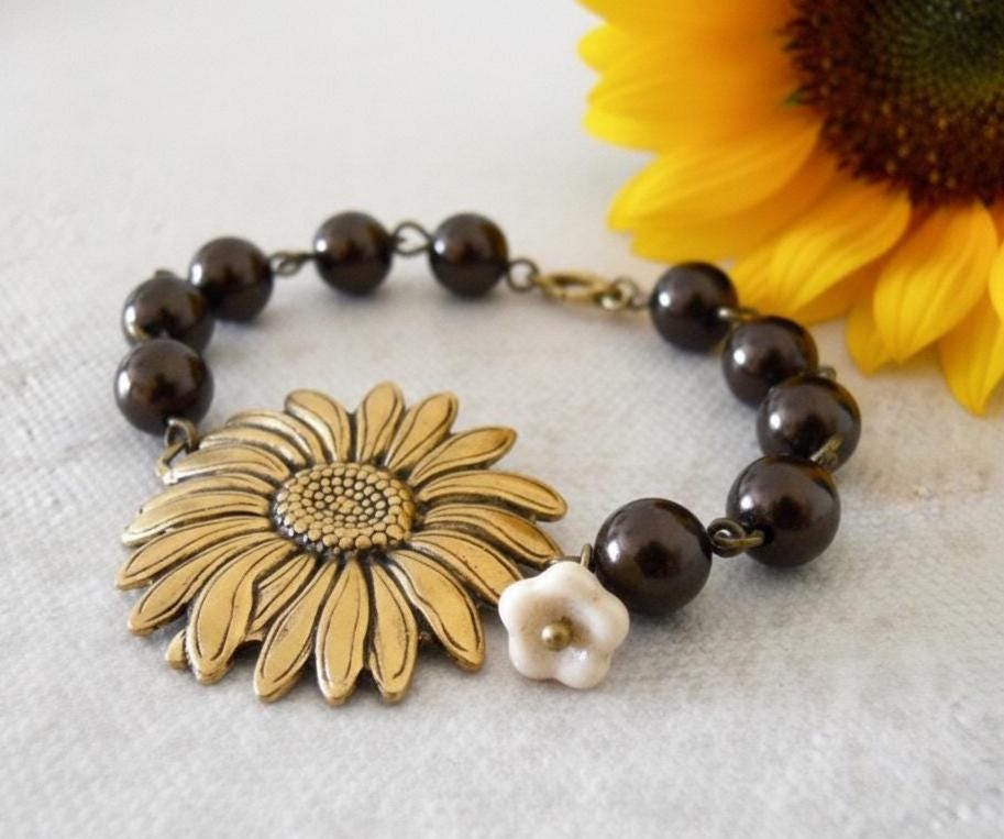 Men flower bracelet - Etsy 日本