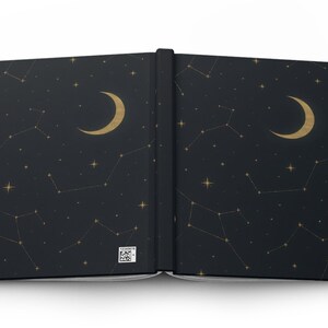 Crescent Moon Constellations Hardcover Matte Journal, 150 Lined Pages, Perforated Tear-Outs, Flexible Case Wrap image 5