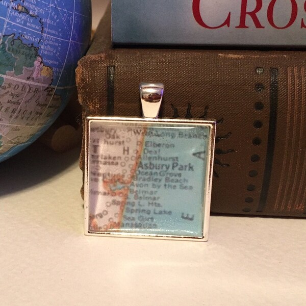 Asbury Park New Jersey Map Pendant