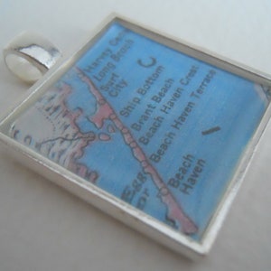 Long Beach New Jersey Map Pendant image 5