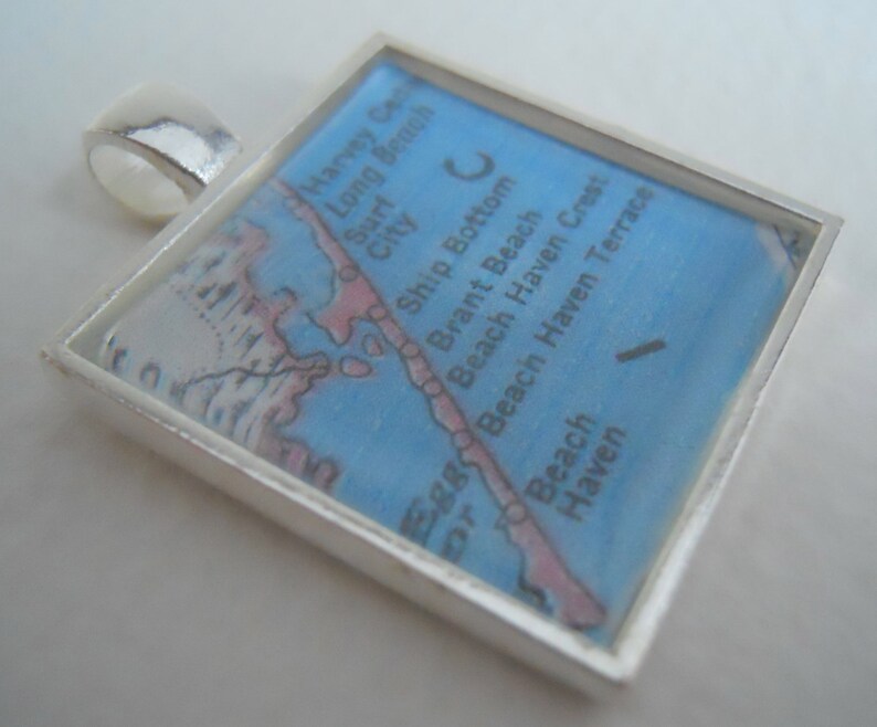 Long Beach New Jersey Map Pendant image 5