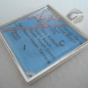 Long Beach New Jersey Map Pendant image 6