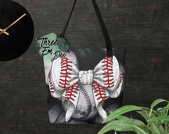 bolsa esportiva de beisebol com estampa de sublimação de laço de beisebol