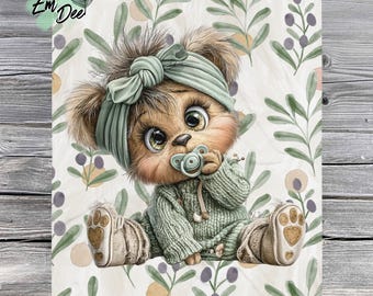 Graziosa coperta con stampa a sublimazione grafica a forma di orsetto, 152,4 x 203,2 cm, accogliente, decorazione per la cameretta dei bambini
