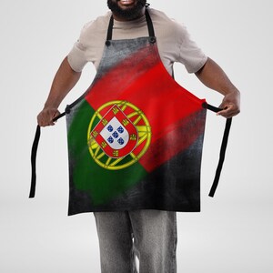 brushstroke Portugal flag graphic sublimation printed apron