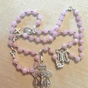 Beautiful Rosary in Pink beads.