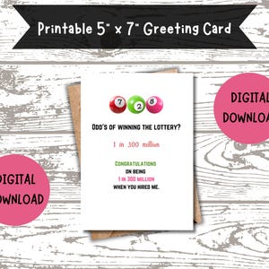 Printable Luckiest Boss In The World Card, Funny Card For Boss, Gift For Boss, Funny Bday Card For Boss, Boss&#39;s Day, Printable Boss Card