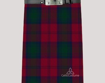 Lindsay Tartan Kilt for Men: Handmade Acrylic Wool, 8 Yard